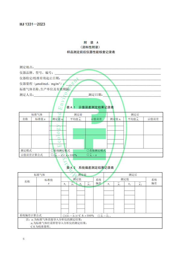 HJ 1331-2023《固定污染源廢氣總烴、甲烷和非甲烷總烴的測定便攜式催化氧化-氫火焰離子化檢測器法》-8